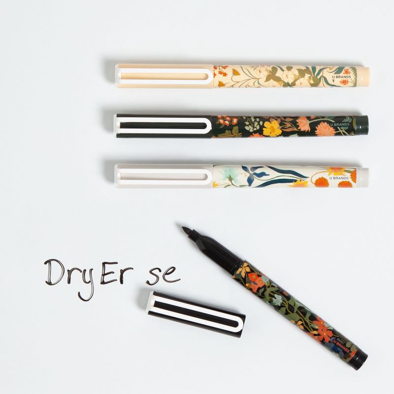 slide 5 of 8, U Brands 4ct Fine Point Fashion Dry Erase Markers Botanical Studies: Desk Accessories for Teachers & Dry Erase Board, 4 ct