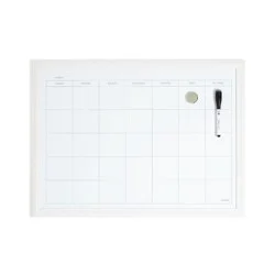 U Brands 17"x23" Thin Décor Frame Dry Erase Calendar White