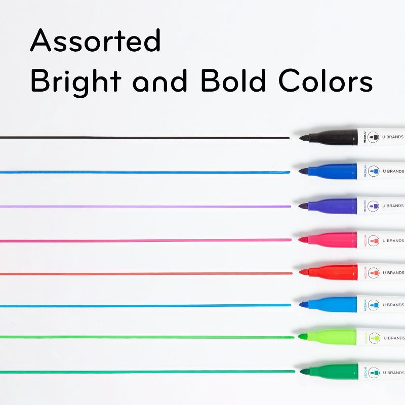 slide 4 of 8, U Brands Mini Dry Erase Markers, 1 ct