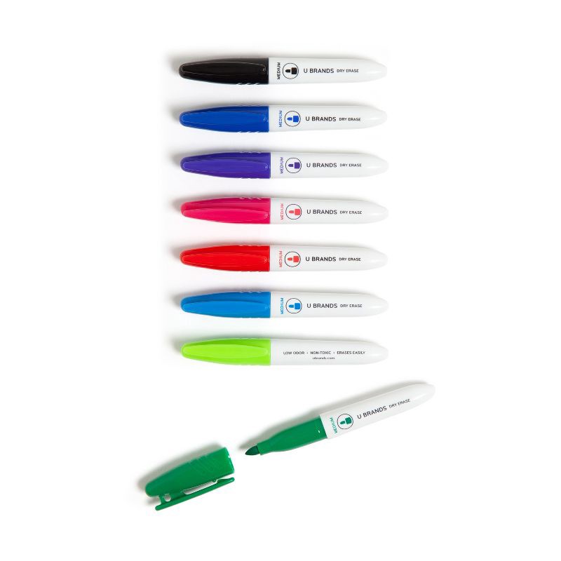 slide 1 of 8, U Brands Mini Dry Erase Markers, 1 ct
