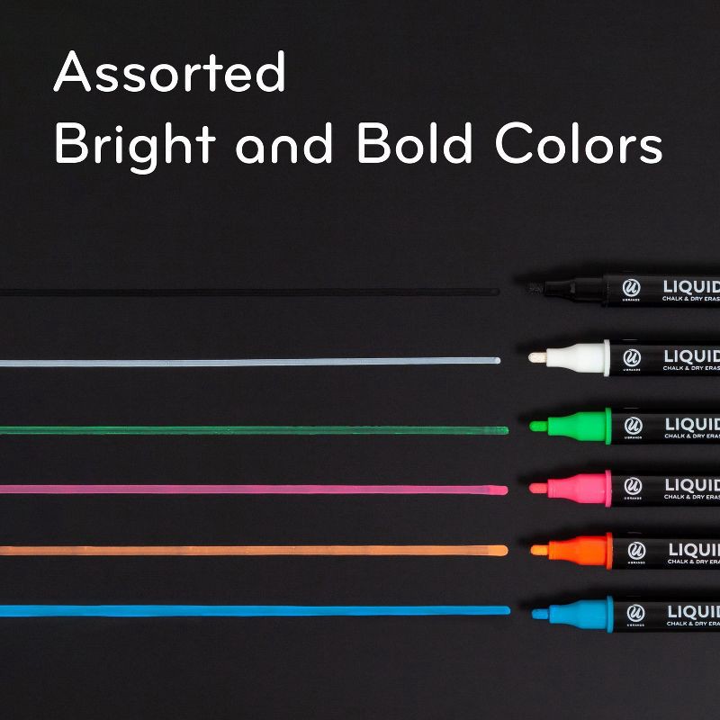 slide 4 of 10, U Brands 6ct Liquid Chalk & Dry Erase Markers, 6 ct