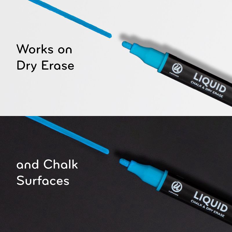 slide 6 of 10, U Brands 6ct Liquid Chalk & Dry Erase Markers, 6 ct