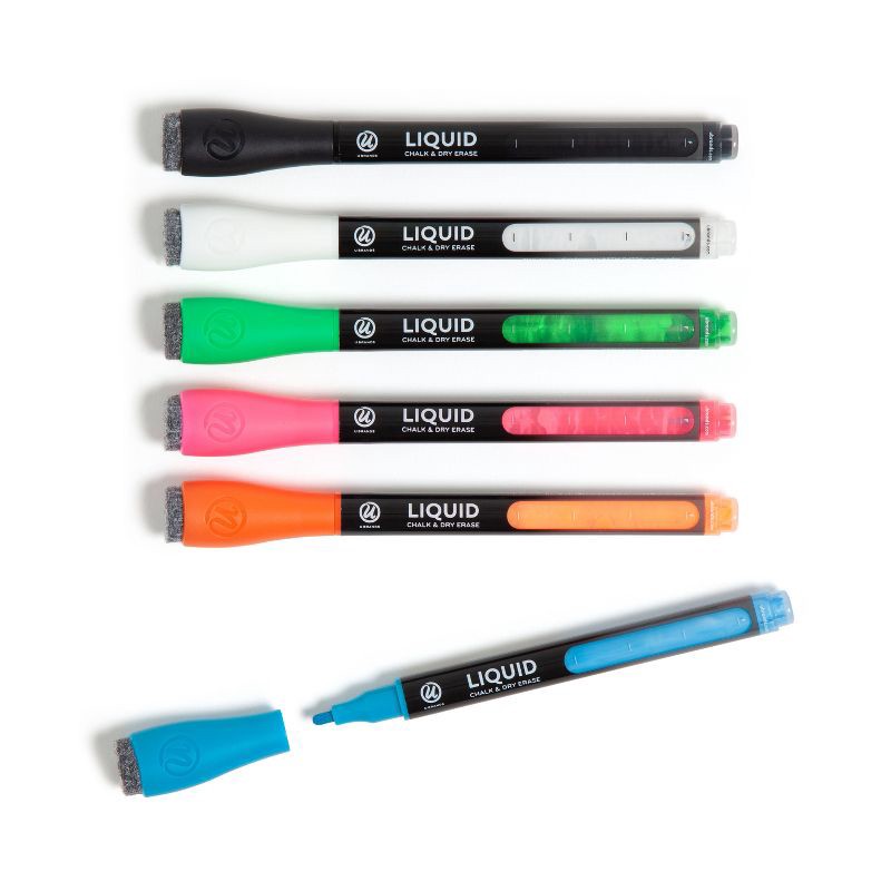slide 1 of 10, U Brands 6ct Liquid Chalk & Dry Erase Markers, 6 ct