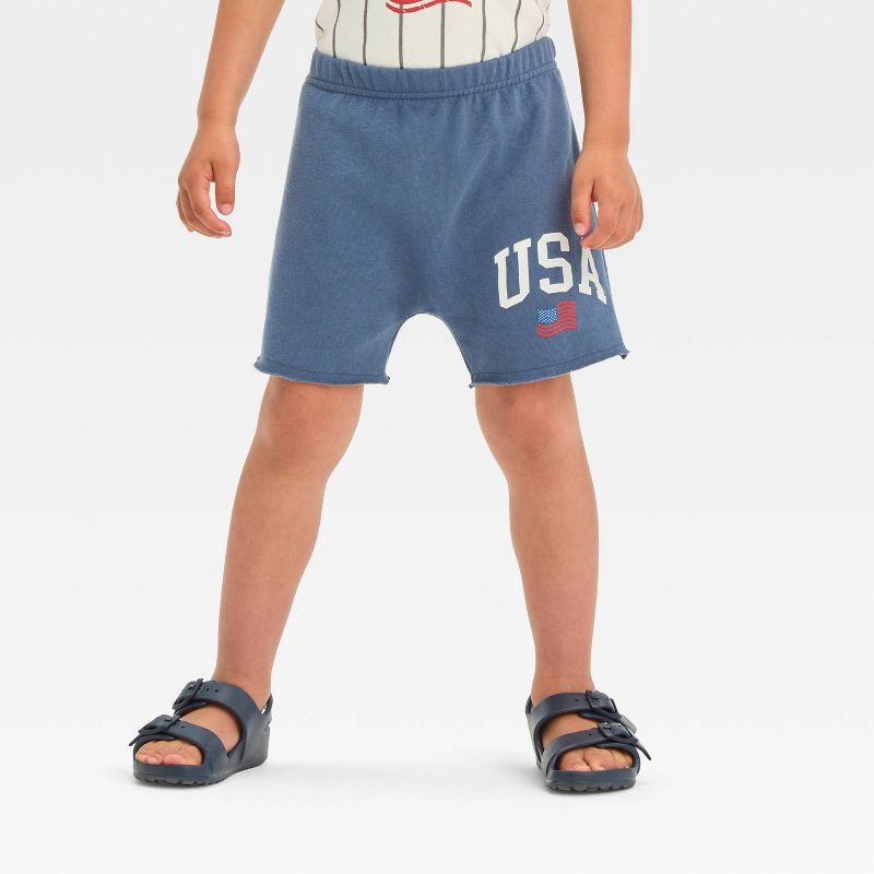 slide 9 of 13, Toddler Ade Footbed Sandals - Cat & Jack™ Navy Blue 7T, 1 ct