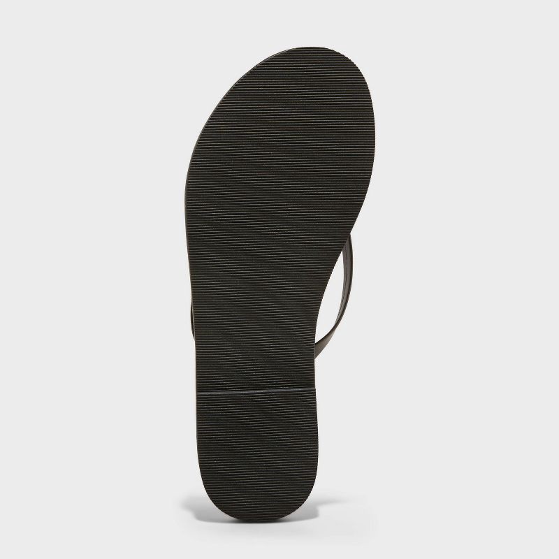 slide 4 of 4, Women's Cali Flip Flop Sandals - Shade & Shore™ Black 8: Slip-On Thong, Textured Outsole, Open Round Toe, 1 ct