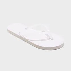 Women's Sydney Flip Flop Sandals - Shade & Shore™ White 11: Shower Shoes, Non-Marking Outsole