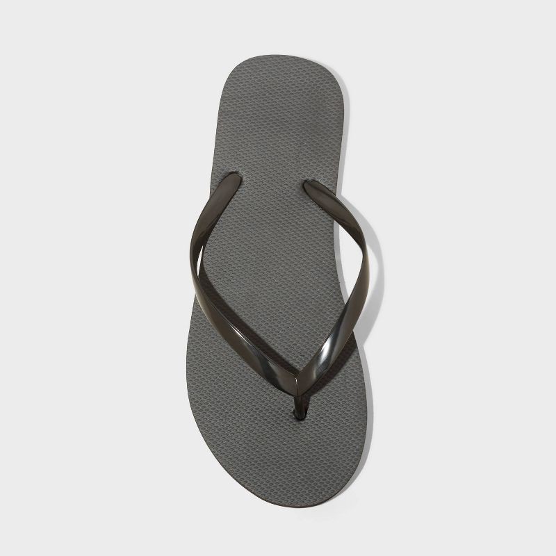 slide 3 of 4, Women's Sydney Flip Flop Sandals - Shade & Shore™ Black 8: Slip On, Open Toe, Non Marking Outsole, Medium Width, 1 ct