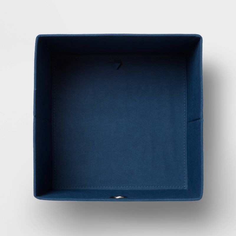 slide 3 of 6, 11" Fabric Bin Galaxy Blue Geometric - Room Essentials™: Square Storage Cube for Dorm Rooms, Folds Flat, 1 ct