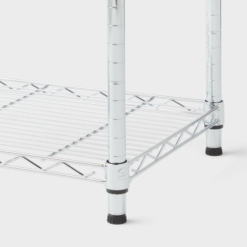 slide 3 of 3, 4 Tier Wire Shelving Chrome - Brightroom™, 1 ct