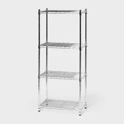 4 Tier Wire Shelving Chrome - Brightroom™
