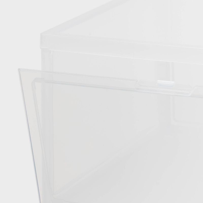 slide 3 of 4, Stackable Large Bin Front Opening Clear - Brightroom™: Transparent Utility Storage, 19 Volume, Stackable, 1 ct