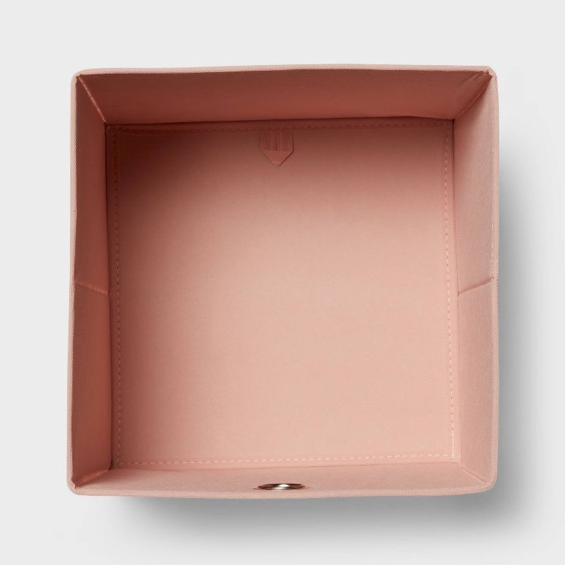 slide 3 of 6, 11" Fabric Bin Pink Floral - Room Essentials™: Storage Cube for Dorm Rooms, Folds Flat, 11 Inch System Compatible, 1 ct