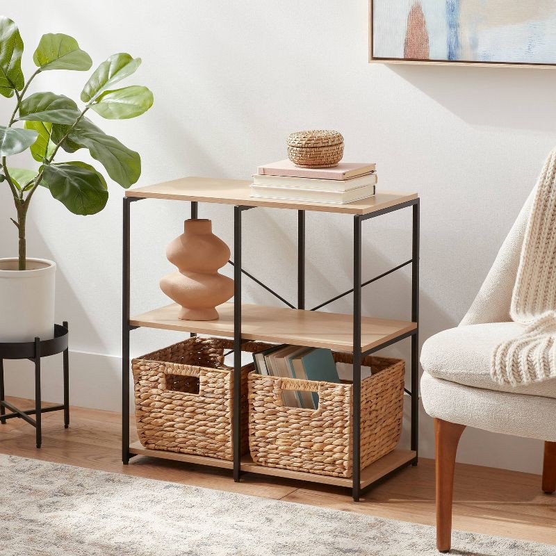 slide 2 of 4, 11" 4 Cube Storage Shelves - Brightroom™: Modular Storage Furniture, Anti-Tip, Paper Laminate, Powder-Coated Steel, 1 ct