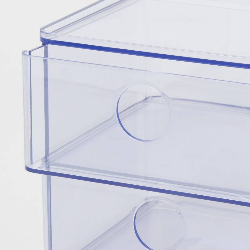slide 3 of 4, Clear Divided Bin with Drawer - Brightroom™, 1 ct