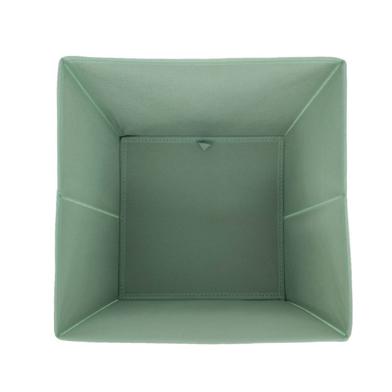 slide 5 of 6, 11" Fabric Bin Mint Floral - Room Essentials™: Square Storage Cube, Polyester, Folds Flat, 11 Inch System Compatible, 1 ct