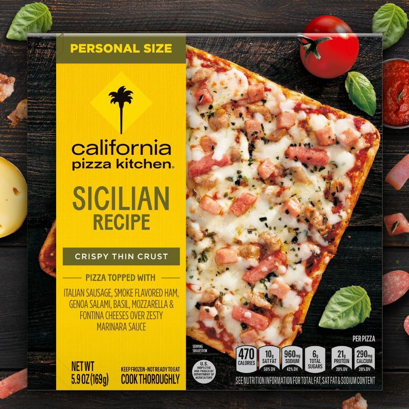 slide 6 of 7, California Pizza Kitchen Frozen Sicilian Personal Size - 5.9oz, 5.9 oz