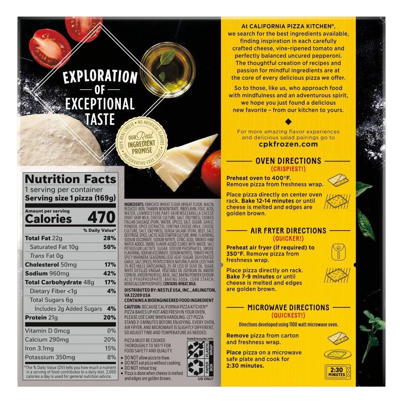 slide 6 of 7, California Pizza Kitchen Frozen Sicilian Personal Pizza - 5.9oz, 5.9 oz