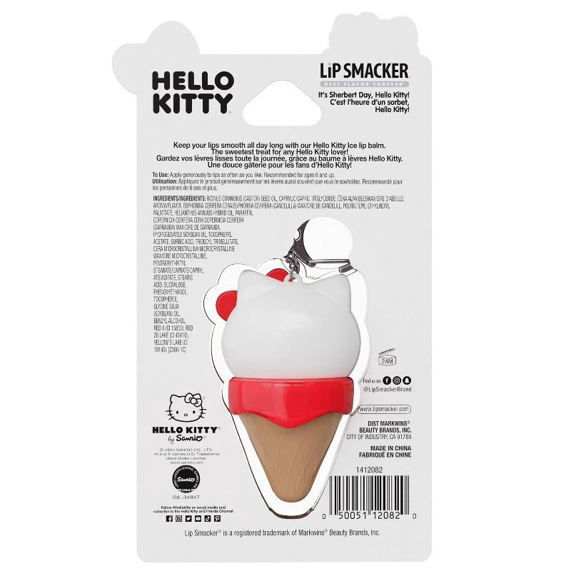slide 4 of 4, Lip Smacker Hello Kitty Ice Cream Cone Lip Balm - It's Sherbert Day Hello Kitty! - 0.23oz, 0.23 oz