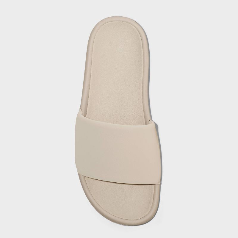 slide 3 of 4, Women's Makenna Slide Sandals - All In Motion™ Taupe 8: Slip On, Open Toe, EVA Outsole, 1 ct