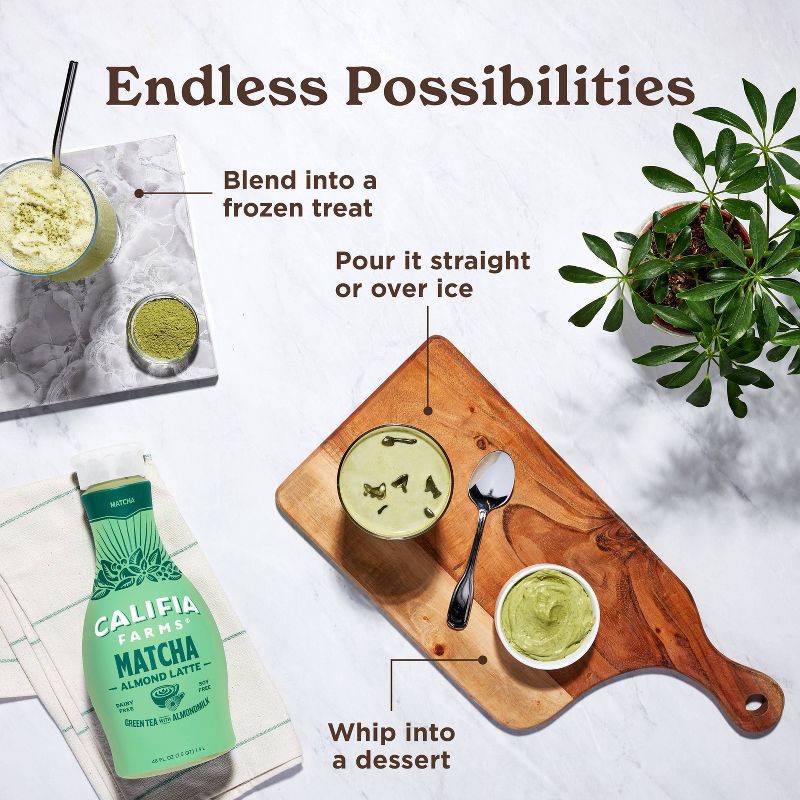 slide 5 of 7, Califia Farms Matcha Almond Latte - 48 fl oz, 48 fl oz