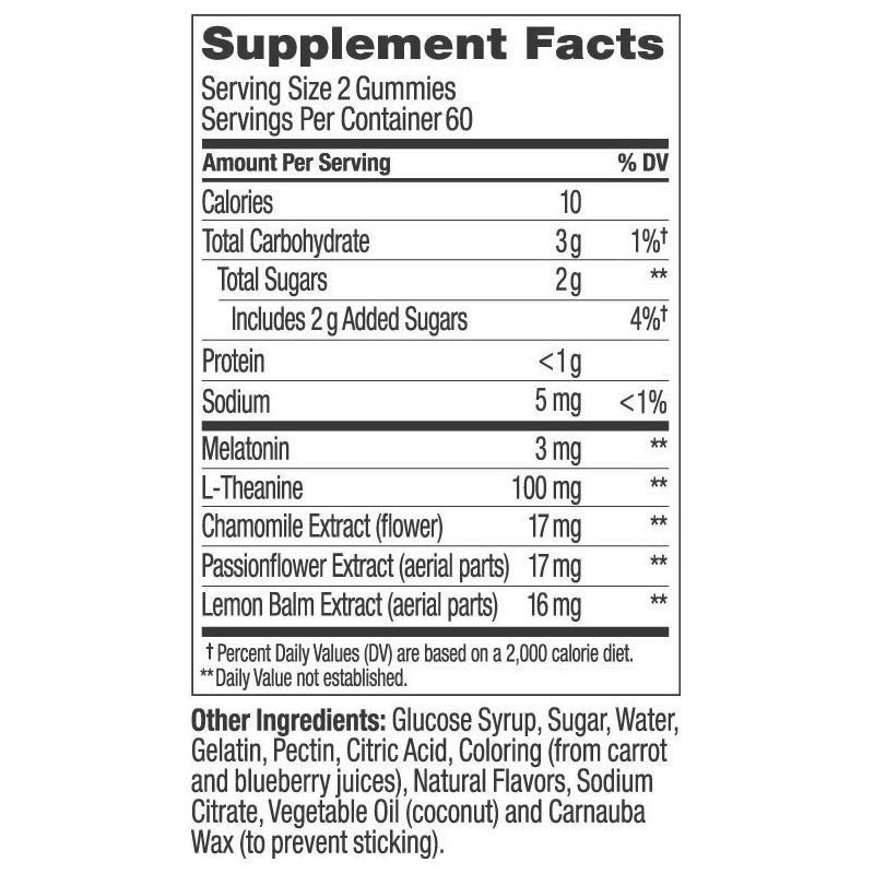 slide 5 of 8, OLLY 3mg Melatonin Sleep Gummies - Blackberry Zen - 120ct, 120 ct; 3 mg