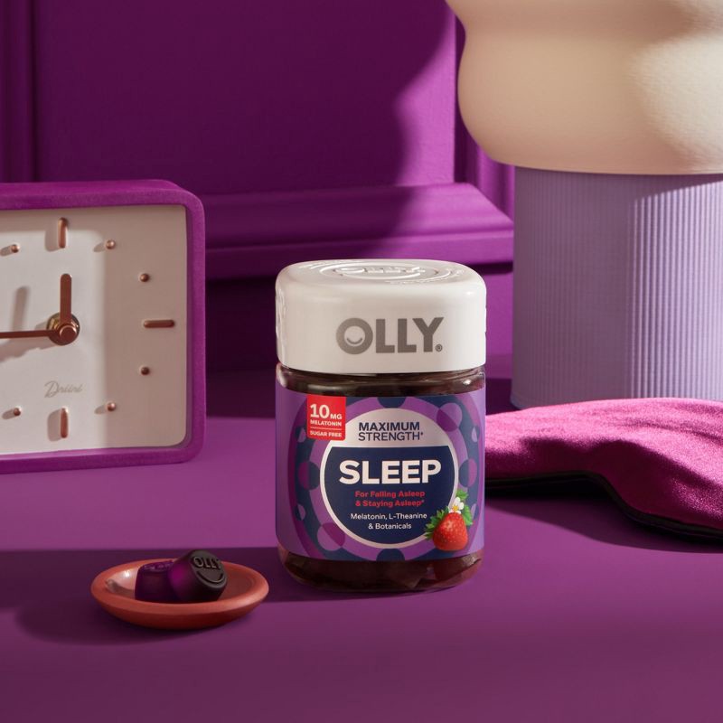 slide 2 of 9, OLLY Maximum Sleep 10mg Vegan Gummies - Strawberry - 50ct, 50 ct; 10 mg