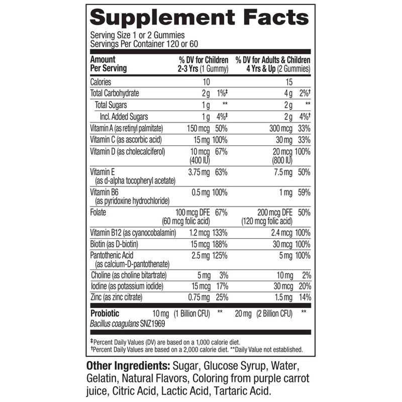 slide 7 of 7, OLLY Kids' Multivitamin + Probiotic Gummies - Berry Punch - 120ct, 120 ct
