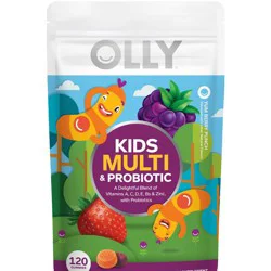 OLLY Kids' Multivitamin + Probiotic Gummies - Berry Punch - 120ct