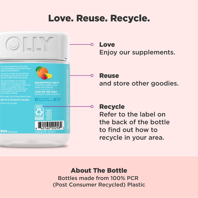 slide 5 of 9, OLLY Essential Prenatal Multivitamin Gummies - Sweet Citrus - 84ct, 84 ct