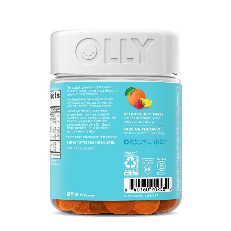slide 8 of 9, OLLY Essential Prenatal Multivitamin Gummies - Sweet Citrus - 84ct, 84 ct
