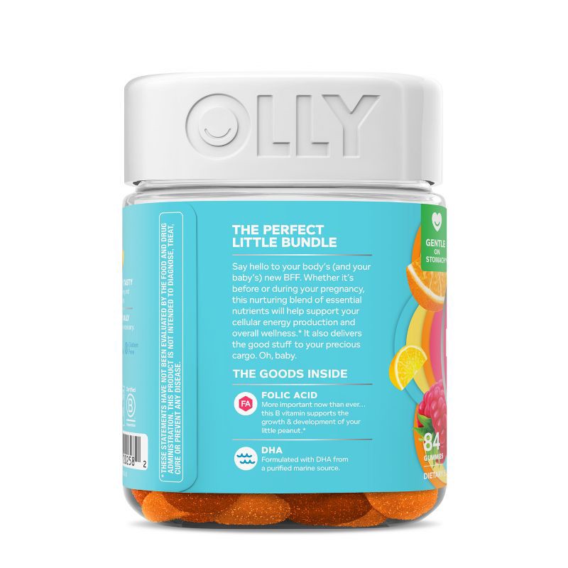 slide 9 of 9, OLLY Essential Prenatal Multivitamin Gummies - Sweet Citrus - 84ct, 84 ct