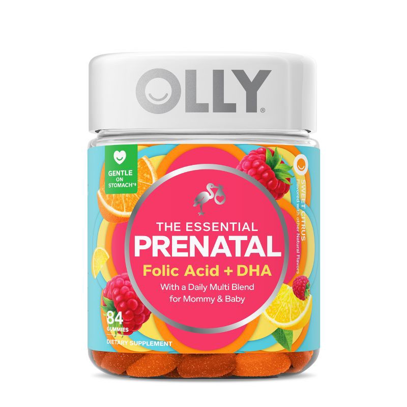 slide 1 of 9, OLLY Essential Prenatal Multivitamin Gummies - Sweet Citrus - 84ct, 84 ct