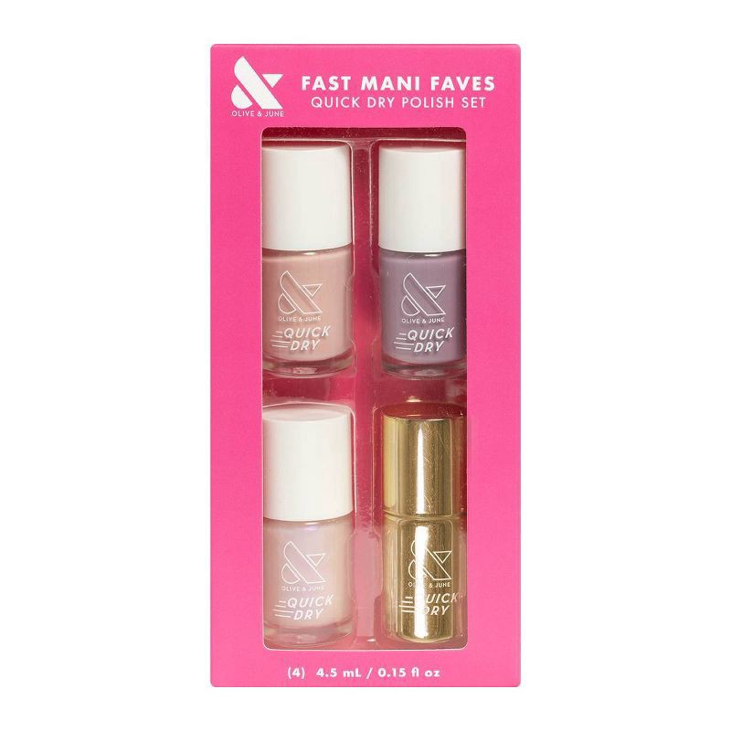 slide 1 of 6, Olive & June Quick Dry Nail Polish Set - 4ct, 4 ct