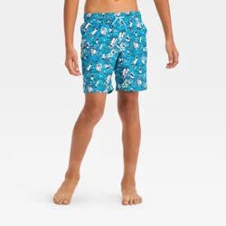 Boys' Shark Printed Swim Shorts - Cat & Jack™ Blue M