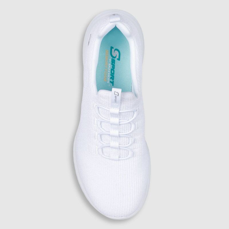 slide 3 of 4, S Sport By Skechers Women's Charlize 2.0 Slip-On Sneakers - White 9: Cushioned Insole, Mesh Upper, EVA Outsole, 1 ct