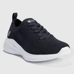 S Sport By Skechers Women's Resse 2.0 Elastic Gore Sneakers - Black 9: Cushioned Insole, Pull-On Design