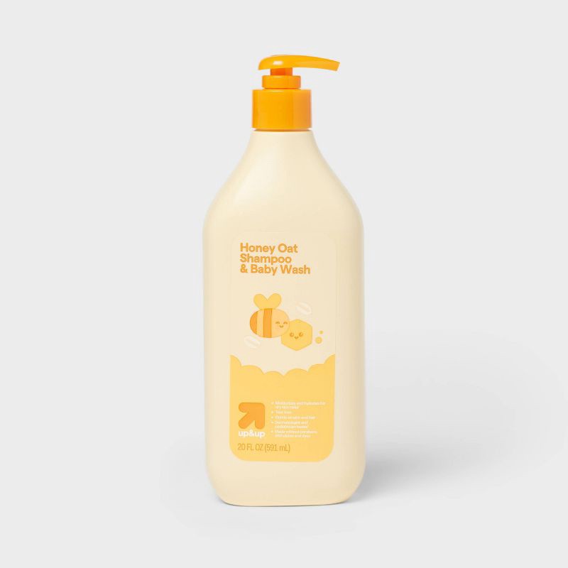 slide 1 of 4, Baby Bath Wash and Shampoo - Honey Oat - 20 fl oz - up&up™, 20 fl oz