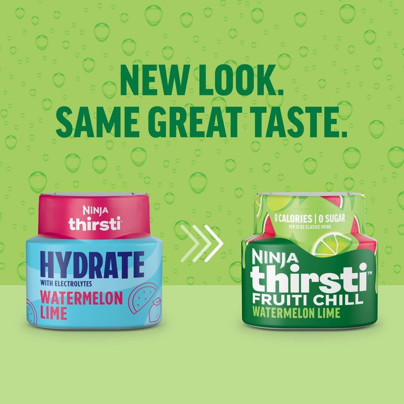 slide 4 of 7, Ninja Thirsti FRUITI CHILL Watermelon Lime Flavored Water Drops: Sugar-Free, Zero Calories, Water Flavoring, 1 ct