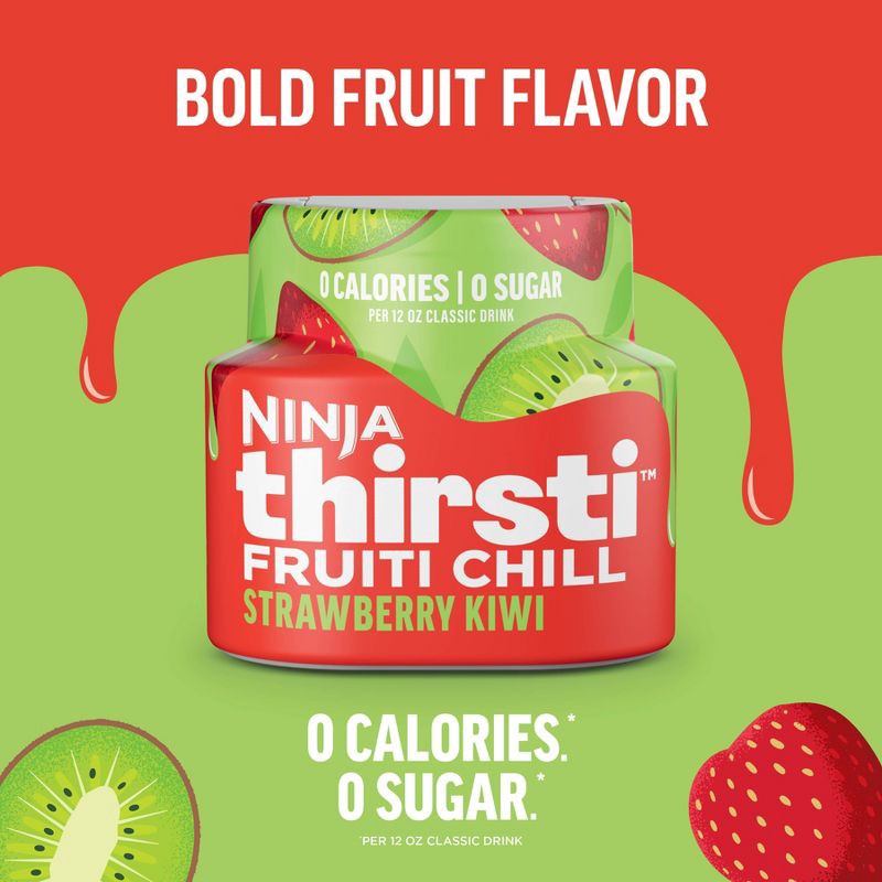 slide 2 of 7, Ninja Thirsti FRUITI CHILL Strawberry Kiwi Flavored Water Drops: Sugar-Free, Zero Calories, Water Flavoring, Thirsti Pods, 1 ct