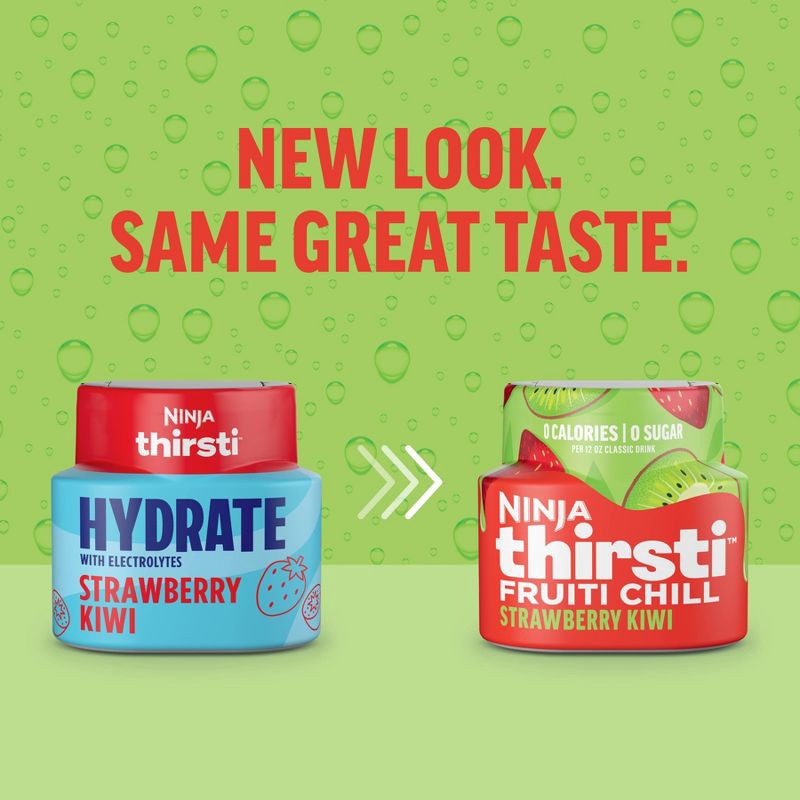 slide 4 of 7, Ninja Thirsti FRUITI CHILL Strawberry Kiwi Flavored Water Drops: Sugar-Free, Zero Calories, Water Flavoring, Thirsti Pods, 1 ct