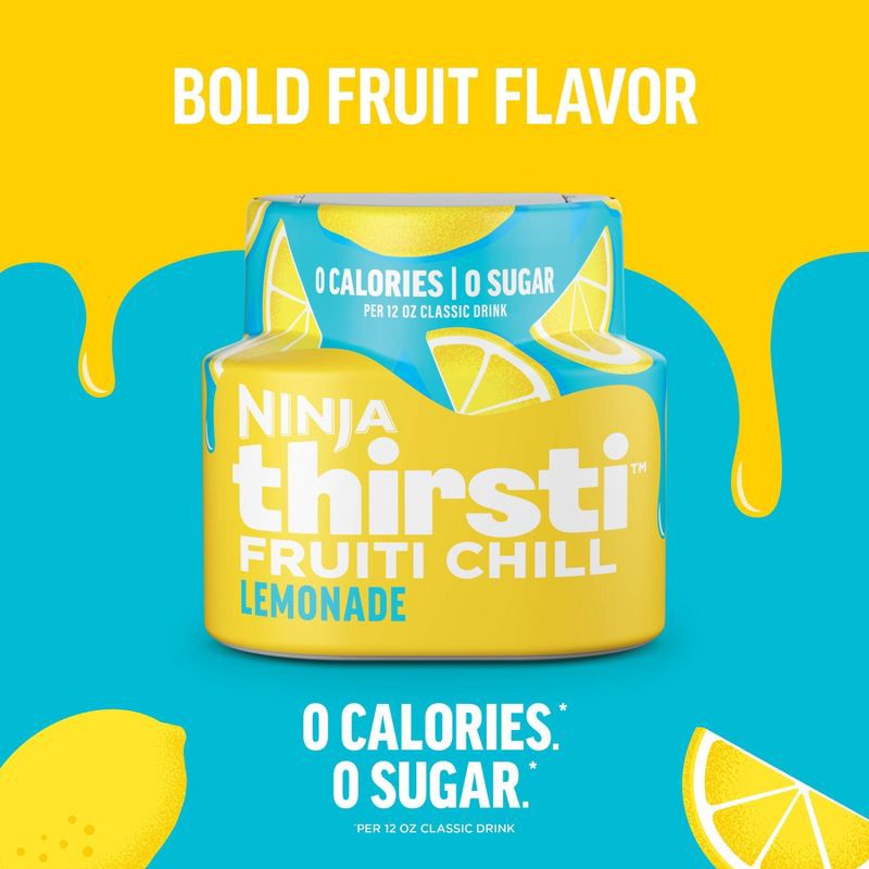 slide 2 of 7, Ninja Thirsti FRUITI CHILL Lemonade Flavored Water Drops: Sugar-Free, Zero Calories, Mix, Liquid, Thirsti Pods, 1 ct