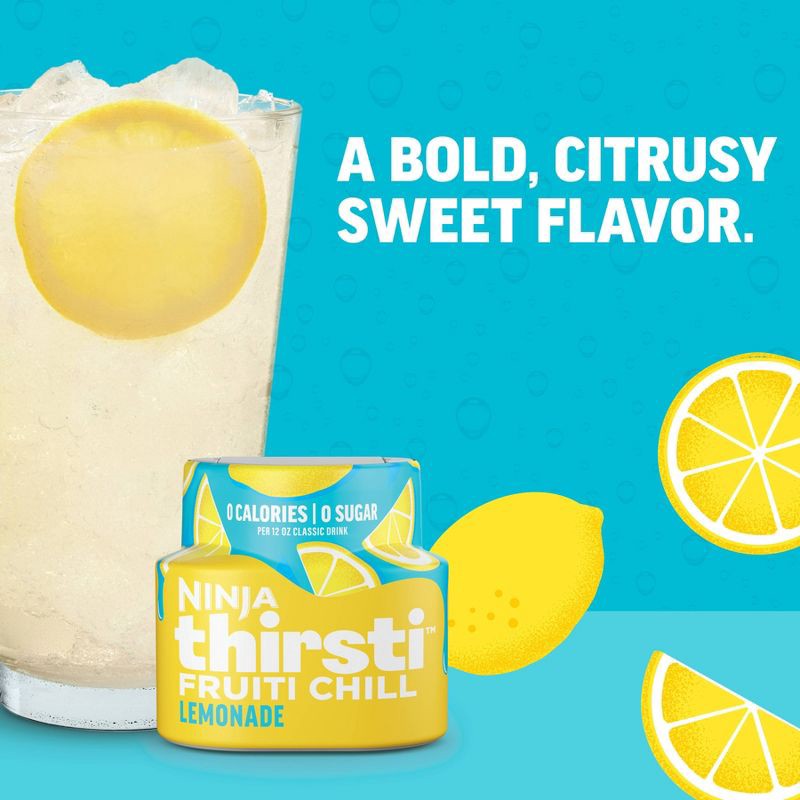 slide 3 of 7, Ninja Thirsti FRUITI CHILL Lemonade Flavored Water Drops: Sugar-Free, Zero Calories, Mix, Liquid, Thirsti Pods, 1 ct