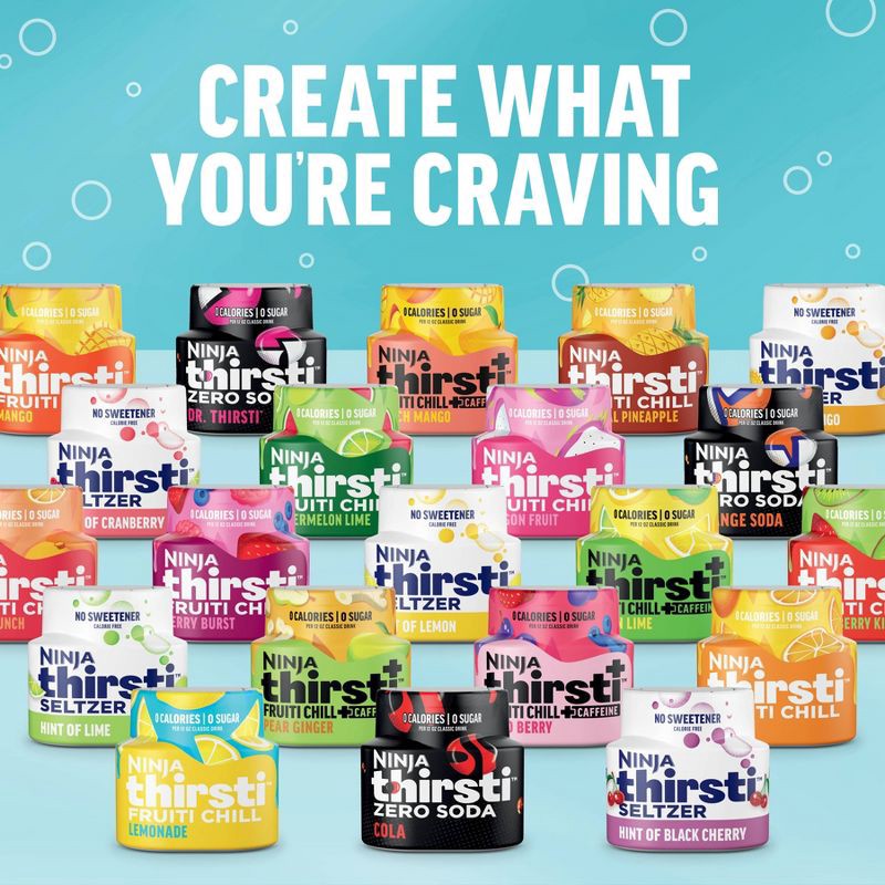 slide 5 of 7, Ninja Thirsti FRUITI CHILL Lemonade Flavored Water Drops: Sugar-Free, Zero Calories, Mix, Liquid, Thirsti Pods, 1 ct