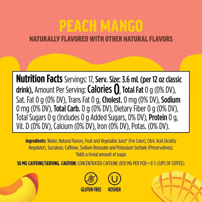 slide 7 of 7, Ninja Thirsti FRUITI CHILL + CAFFEINE Peach Mango Flavored Water Drops, 1 ct