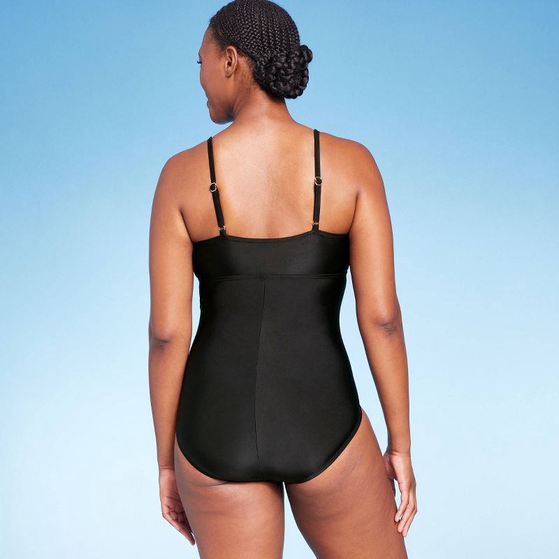 Shirred Front One-piece Swimsuit