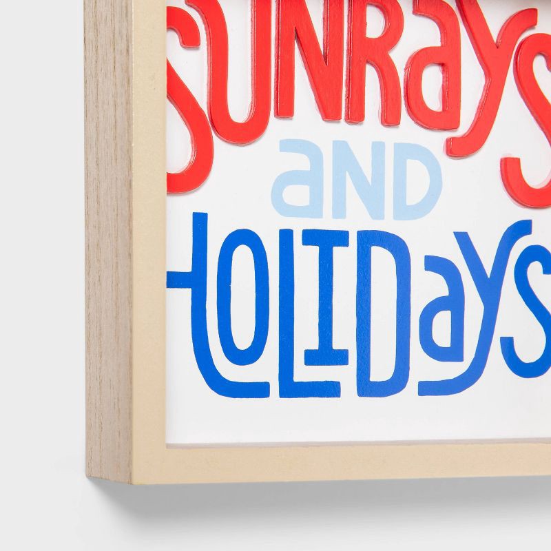 slide 2 of 3, Americana Wood Shadowbox Sunrays and Holidays - Sun Squad™: Indoor July 4th Decor, FSC Certified, 1 ct