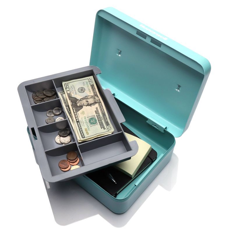 slide 2 of 6, Honeywell Mobile Cash Box 816112TL Teal Blue, 1 ct