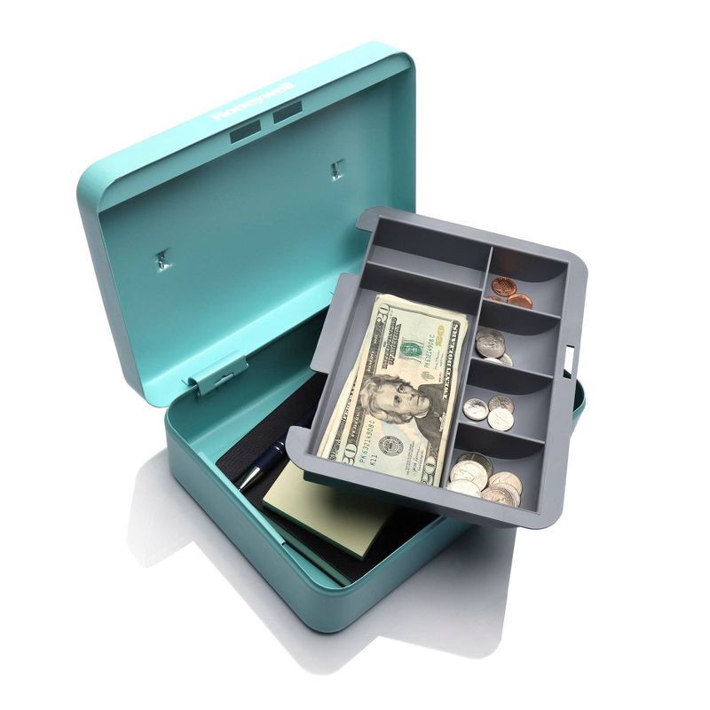 slide 4 of 6, Honeywell Mobile Cash Box 816112TL Teal Blue, 1 ct