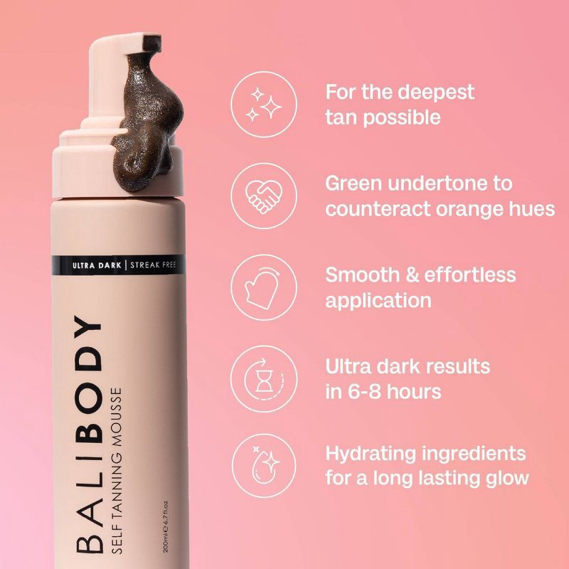 slide 4 of 9, Bali Body Ultra Dark Self Tanning Mousse - 6.7 fl oz, 6.7 fl oz