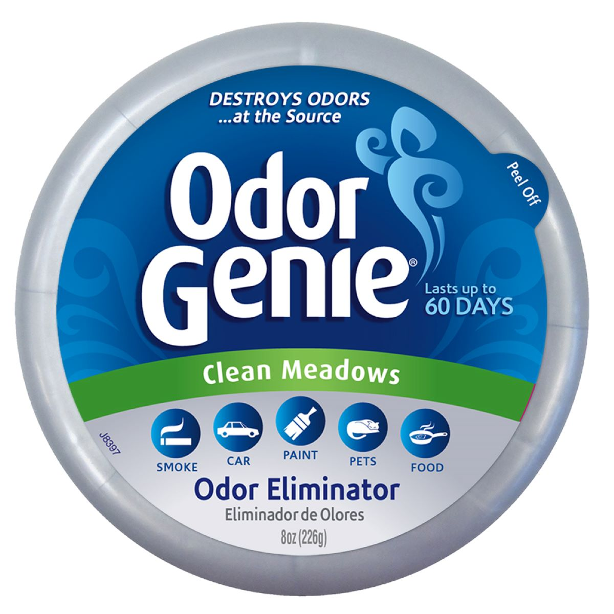 slide 1 of 5, Odor Genie Clean Meadows Odor Eliminator 8 oz, 8 oz